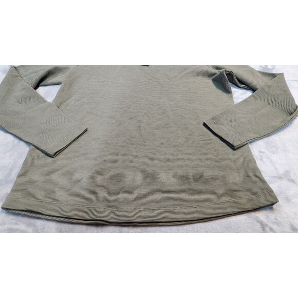 The Commons Medium Green Long Sleeve Ottoman Texture Crewneck Sweater NWT - Picture 2 of 8
